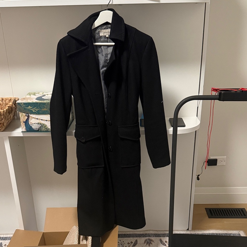 Calvin Klein Classic Black Coat - 6